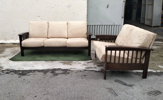 Kerusi Kayu 2+3 Seater Wooden Sofa INTERGO